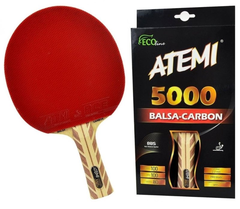 rakietka do tenisa stołowego ATEMI 5000 BALSA CARBON CV 