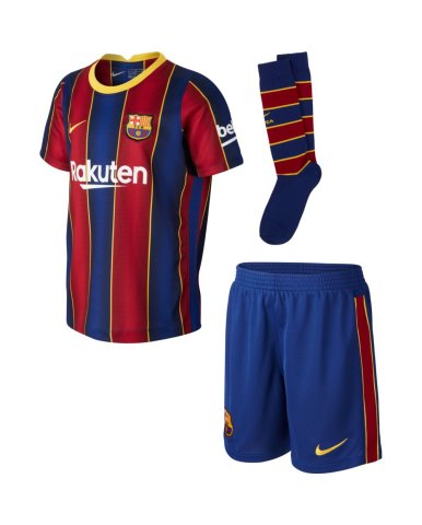 komplet dziecięcy NIKE FC BARCELONA 20/21 BREATHE HOME CD4590-456