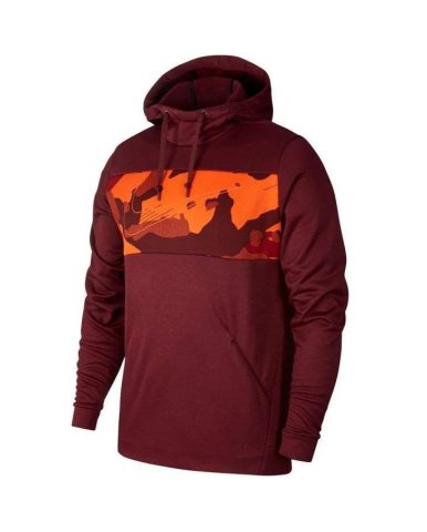 bluza NIKE CAMO 2 THERMA PULLOVER HOODIE MAROON BV2778-681 